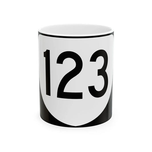 Virginia 123 (Virginia) (Road Sign) White Coffee Mug 11oz - Go Mug Yourself