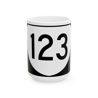 Virginia 123 (Virginia) (Road Sign) White Coffee Mug 15oz - Go Mug Yourself