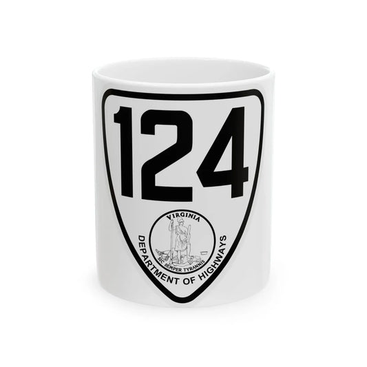 Virginia 124 1924 (Virginia) (Road Sign) White Coffee Mug 11oz - Go Mug Yourself