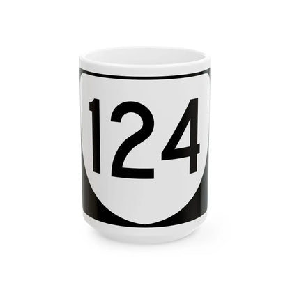 Virginia 124 (Virginia) (Road Sign) White Coffee Mug 15oz - Go Mug Yourself
