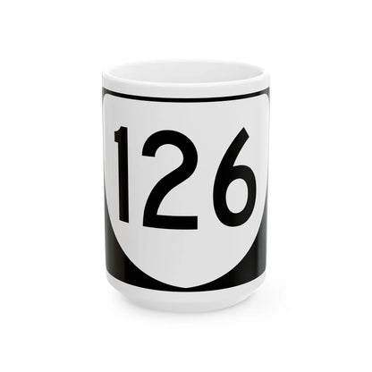 Virginia 126 (Virginia) (Road Sign) White Coffee Mug 15oz - Go Mug Yourself