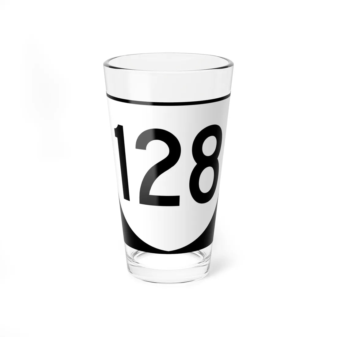 Virginia 128 (Virginia) (Road Sign) Pint Glss 16oz 16oz - Go Mug Yourself