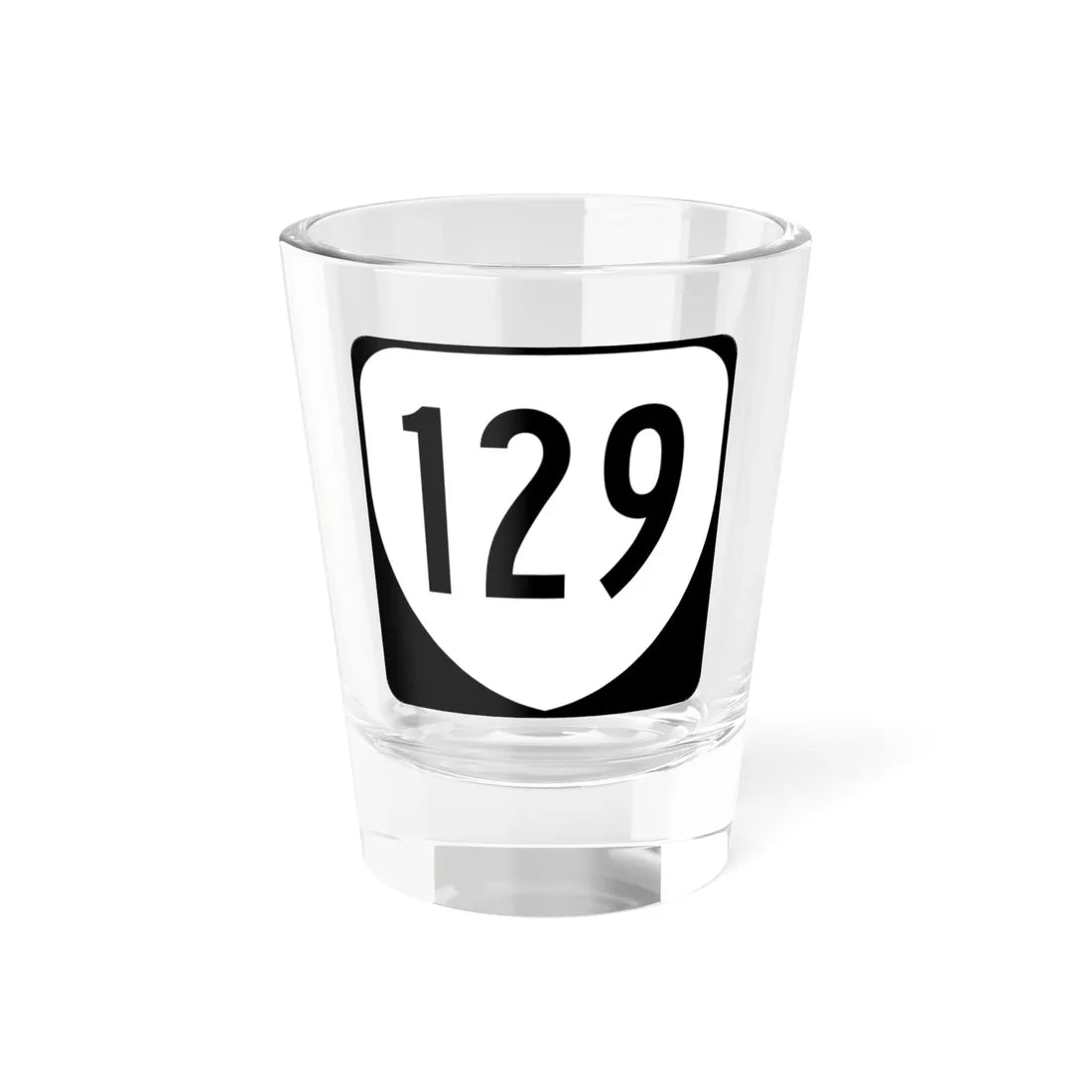 Virginia 129 1980 (Virginia) (Road Sign) Shot Glass 1.5oz 1.5oz - Go Mug Yourself