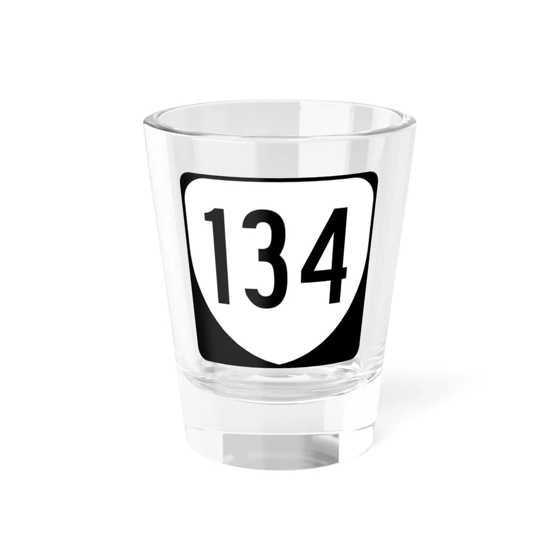 Virginia 134 1980 (Virginia) (Road Sign) Shot Glass 1.5oz 1.5oz - Go Mug Yourself