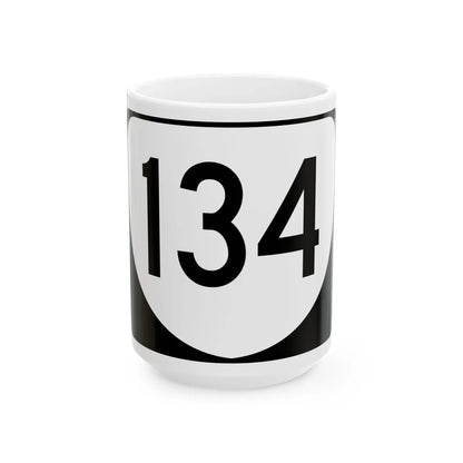 Virginia 134 (Virginia) (Road Sign) White Coffee Mug 15oz - Go Mug Yourself