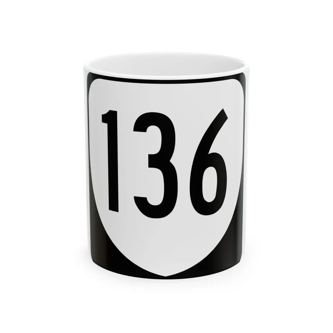 Virginia 136 1980 (Virginia) (Road Sign) White Coffee Mug 11oz - Go Mug Yourself