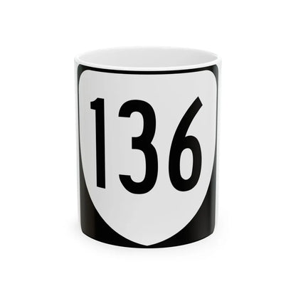 Virginia 136 1980 (Virginia) (Road Sign) White Coffee Mug 11oz - Go Mug Yourself