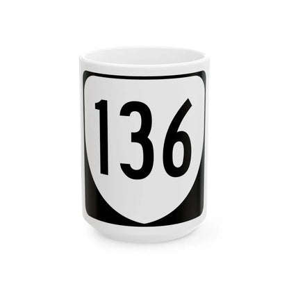 Virginia 136 1980 (Virginia) (Road Sign) White Coffee Mug 15oz - Go Mug Yourself