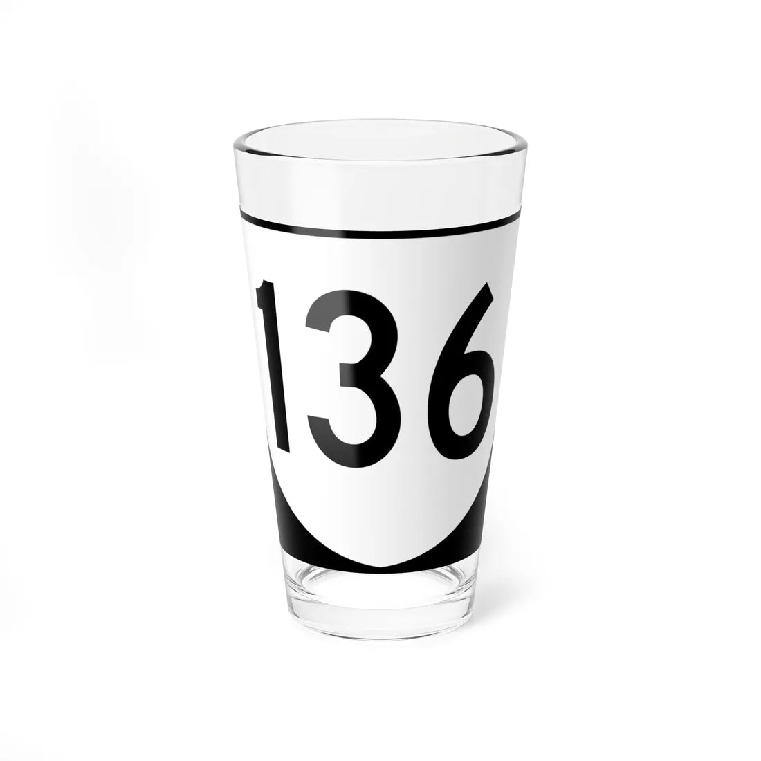 Virginia 136 (Virginia) (Road Sign) Pint Glss 16oz 16oz - Go Mug Yourself