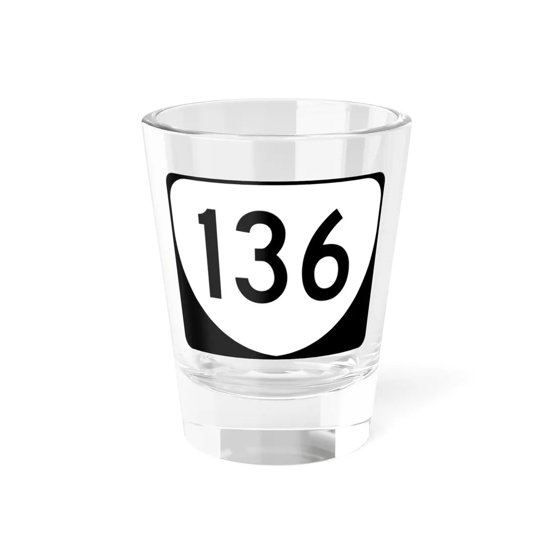 Virginia 136 (Virginia) (Road Sign) Shot Glass 1.5oz 1.5oz - Go Mug Yourself