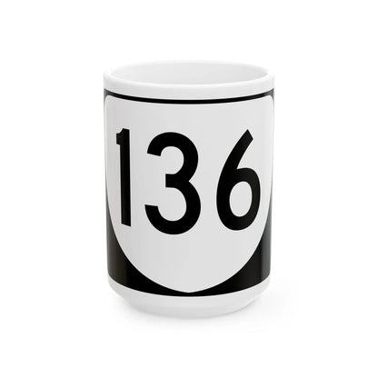 Virginia 136 (Virginia) (Road Sign) White Coffee Mug 15oz - Go Mug Yourself