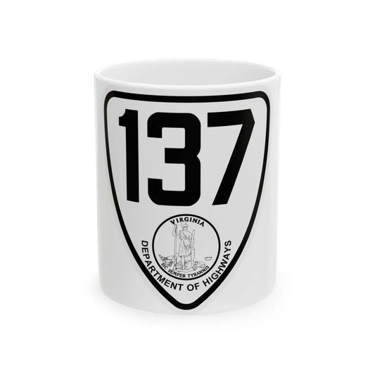 Virginia 137 1924 (Virginia) (Road Sign) White Coffee Mug 11oz - Go Mug Yourself