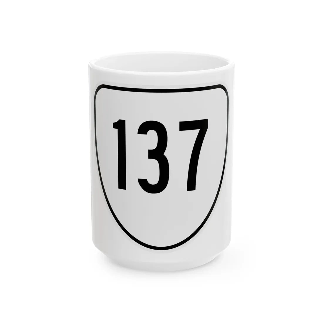 Virginia 137 1956 (Virginia) (Road Sign) White Coffee Mug 15oz - Go Mug Yourself