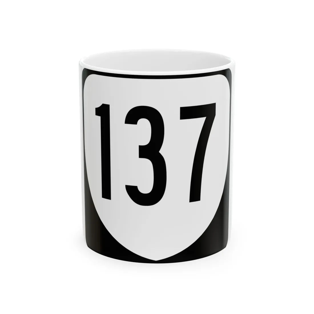 Virginia 137 1980 (Virginia) (Road Sign) White Coffee Mug 11oz - Go Mug Yourself