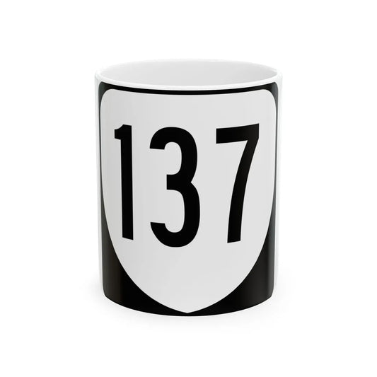 Virginia 137 1980 (Virginia) (Road Sign) White Coffee Mug 11oz - Go Mug Yourself