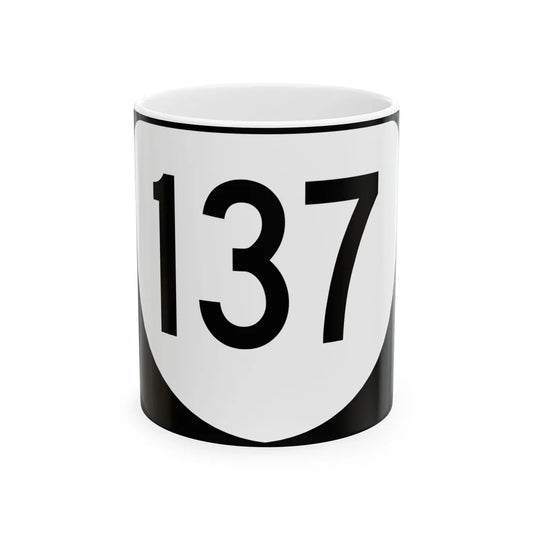 Virginia 137 (Virginia) (Road Sign) White Coffee Mug 11oz - Go Mug Yourself