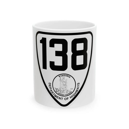Virginia 138 1924 (Virginia) (Road Sign) White Coffee Mug 11oz - Go Mug Yourself