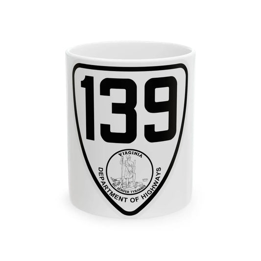 Virginia 139 1924 (Virginia) (Road Sign) White Coffee Mug 11oz - Go Mug Yourself