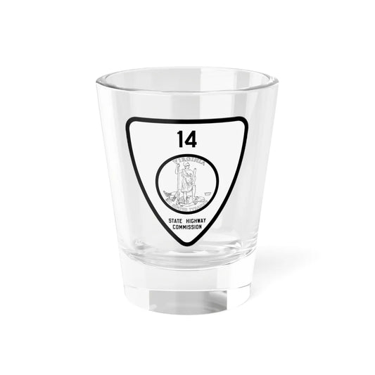 Virginia 14 1918 (Virginia) (Road Sign) Shot Glass 1.5oz 1.5oz - Go Mug Yourself