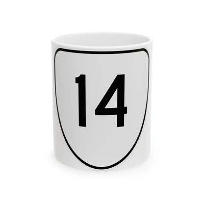 Virginia 14 1956 (Virginia) (Road Sign) White Coffee Mug 11oz - Go Mug Yourself