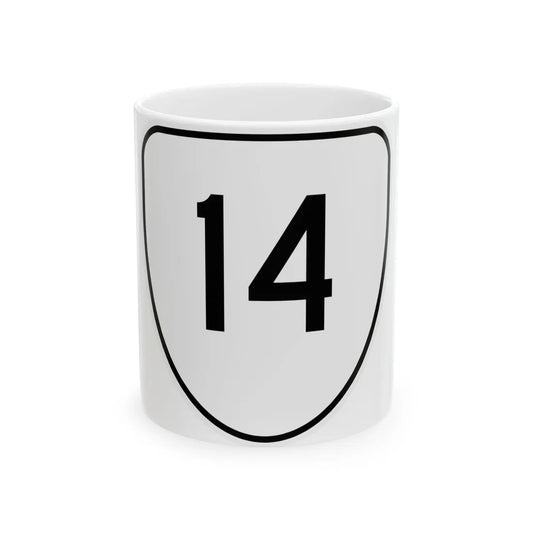 Virginia 14 1956 (Virginia) (Road Sign) White Coffee Mug 11oz - Go Mug Yourself