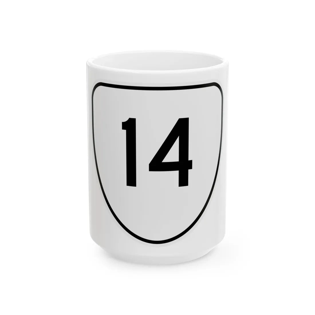 Virginia 14 1956 (Virginia) (Road Sign) White Coffee Mug 15oz - Go Mug Yourself