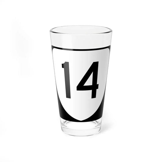 Virginia 14 (Virginia) (Road Sign) Pint Glass 16oz 16oz - Go Mug Yourself