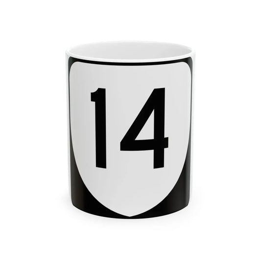 Virginia 14 (Virginia) (Road Sign) White Coffee Mug 11oz - Go Mug Yourself