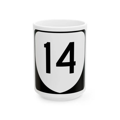 Virginia 14 (Virginia) (Road Sign) White Coffee Mug 15oz - Go Mug Yourself