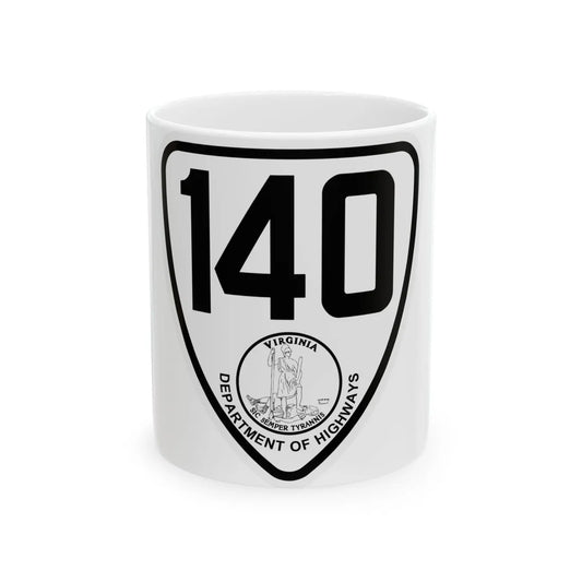 Virginia 140 1924 (Virginia) (Road Sign) White Coffee Mug 11oz - Go Mug Yourself