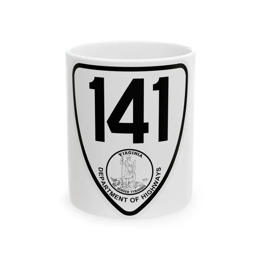 Virginia 141 1924 (Virginia) (Road Sign) White Coffee Mug 11oz - Go Mug Yourself