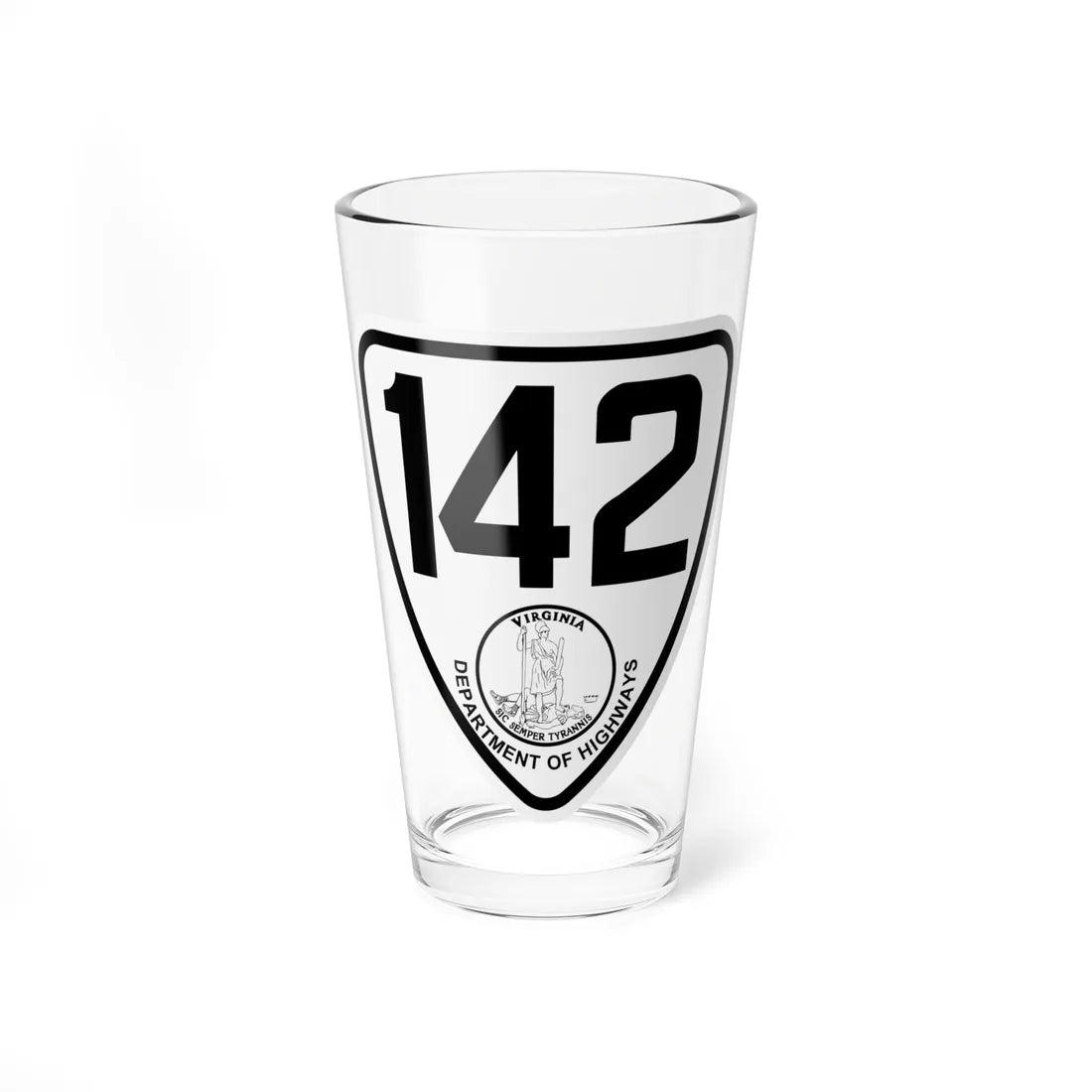 Virginia 142 1924 (Virginia) (Road Sign) Pint Glss 16oz 16oz - Go Mug Yourself
