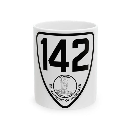 Virginia 142 1924 (Virginia) (Road Sign) White Coffee Mug 11oz - Go Mug Yourself