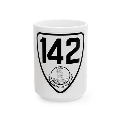 Virginia 142 1924 (Virginia) (Road Sign) White Coffee Mug 15oz - Go Mug Yourself