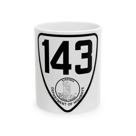 Virginia 143 1924 (Virginia) (Road Sign) White Coffee Mug 11oz - Go Mug Yourself