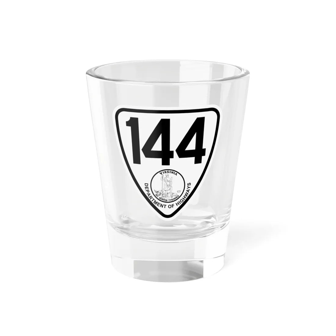 Virginia 144 1924 (Virginia) (Road Sign) Shot Glass 1.5oz 1.5oz - Go Mug Yourself