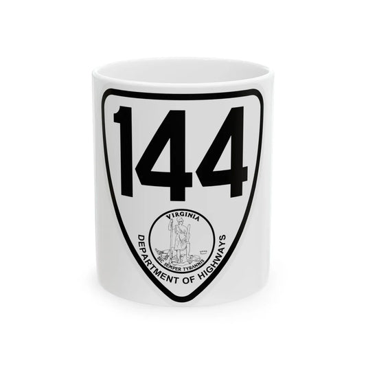 Virginia 144 1924 (Virginia) (Road Sign) White Coffee Mug 11oz - Go Mug Yourself