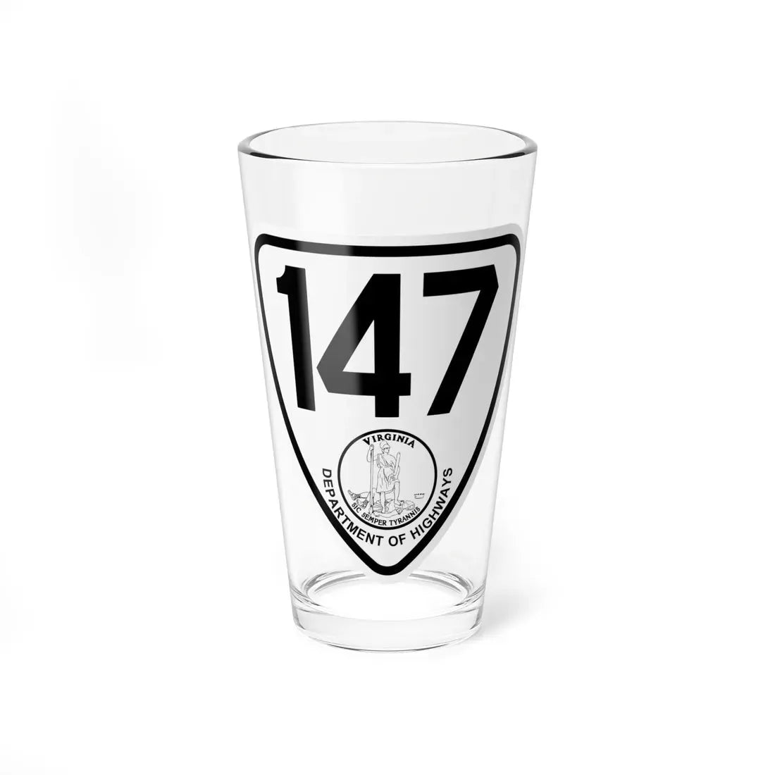 Virginia 147 1924 (Virginia) (Road Sign) Pint Glass 16oz 16oz - Go Mug Yourself
