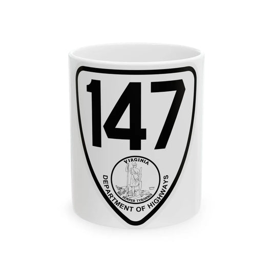 Virginia 147 1924 (Virginia) (Road Sign) White Coffee Mug 11oz - Go Mug Yourself