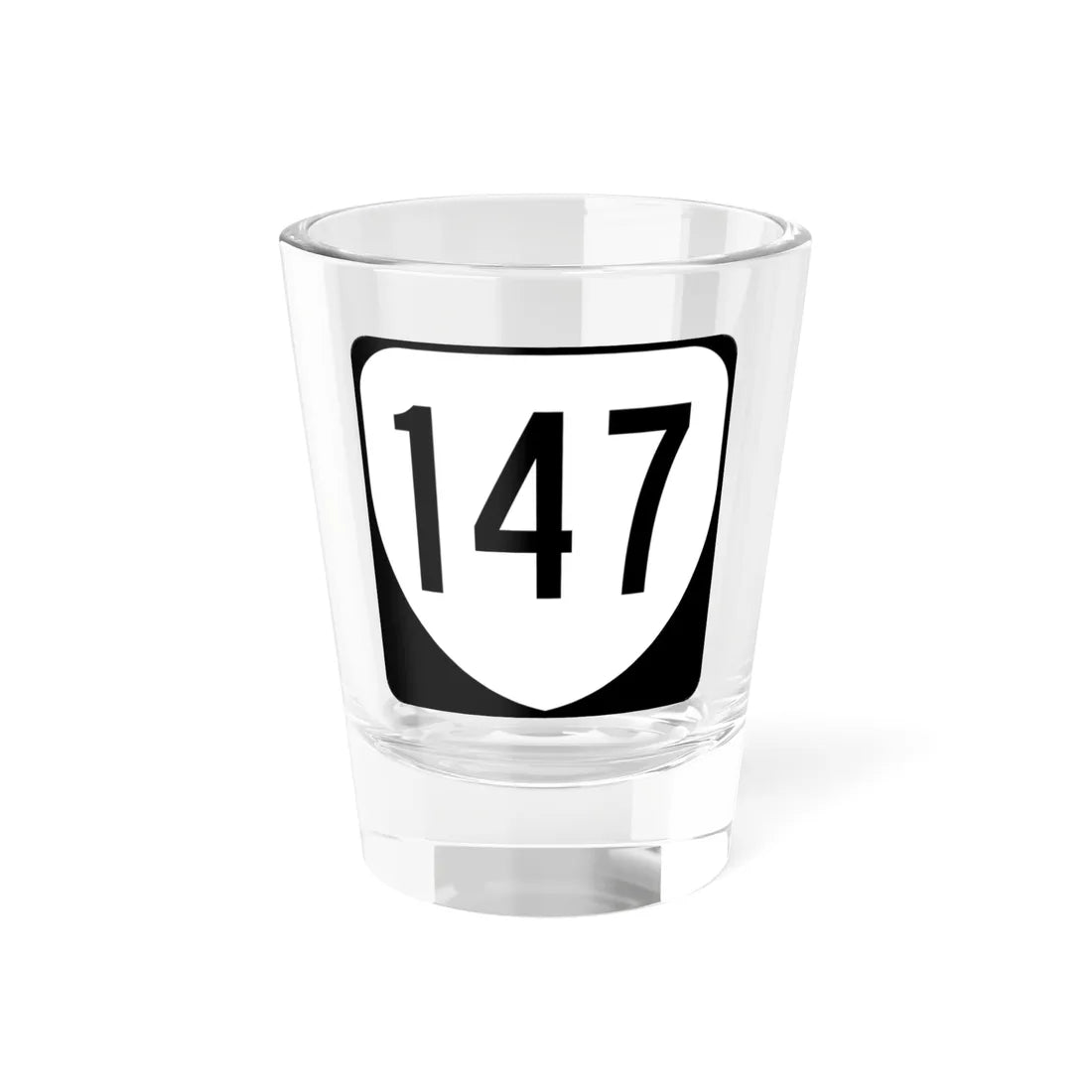 Virginia 147 1980 (Virginia) (Road Sign) Shot Glass 1.5oz 1.5oz - Go Mug Yourself