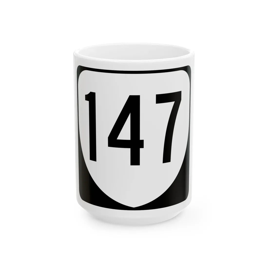 Virginia 147 1980 (Virginia) (Road Sign) White Coffee Mug 15oz - Go Mug Yourself