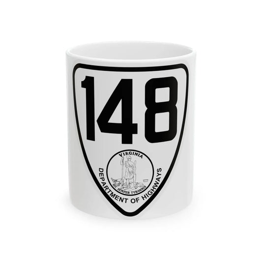Virginia 148 1924 (Virginia) (Road Sign) White Coffee Mug 11oz - Go Mug Yourself