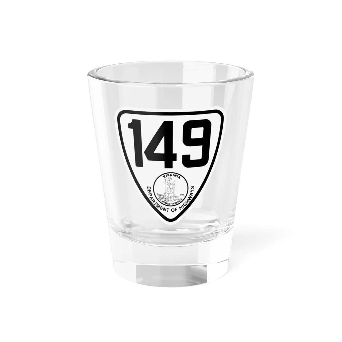 Virginia 149 1924 (Virginia) (Road Sign) Shot Glass 1.5oz 1.5oz - Go Mug Yourself