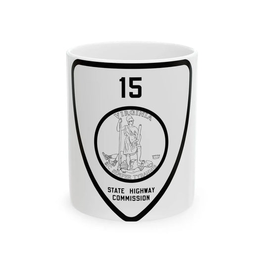 Virginia 15 1918 (Virginia) (Road Sign) White Coffee Mug 11oz - Go Mug Yourself