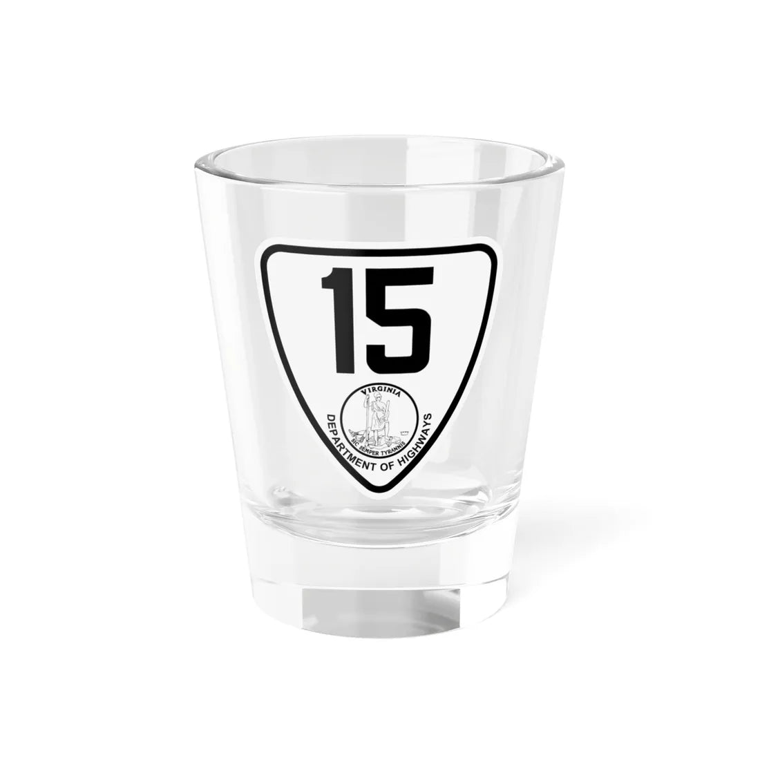 Virginia 15 1924 (Virginia) (Road Sign) Shot Glass 1.5oz 1.5oz - Go Mug Yourself