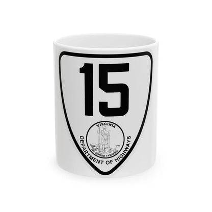Virginia 15 1924 (Virginia) (Road Sign) White Coffee Mug 11oz - Go Mug Yourself