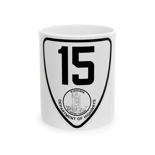 Virginia 15 1924 (Virginia) (Road Sign) White Coffee Mug 11oz - Go Mug Yourself