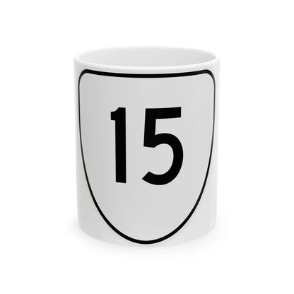 Virginia 15 1956 (Virginia) (Road Sign) White Coffee Mug 11oz - Go Mug Yourself
