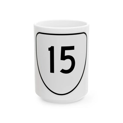 Virginia 15 1956 (Virginia) (Road Sign) White Coffee Mug 15oz - Go Mug Yourself