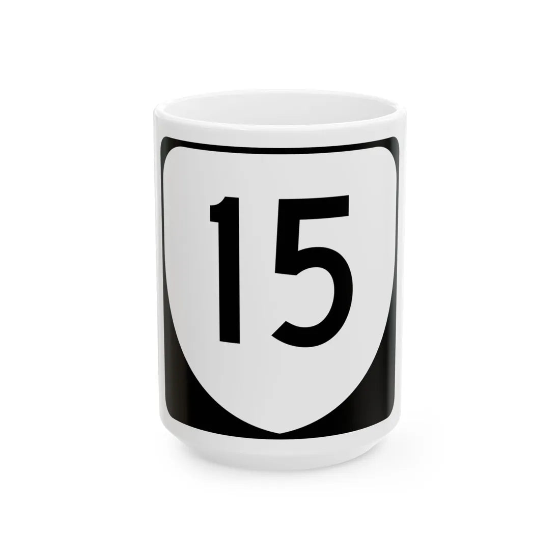 Virginia 15 (Virginia) (Road Sign) White Coffee Mug 15oz - Go Mug Yourself